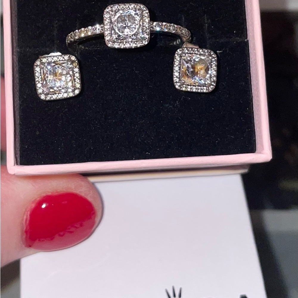 Pandora SET Ring with Earrings